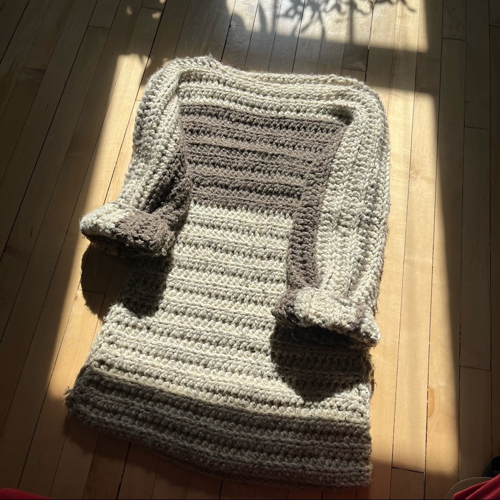 Knit one of a kind boho sweater